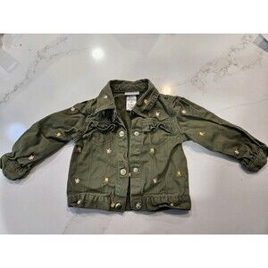 Daisy Fuentes Toddler Girl Jean Jacket, Oliver With Flowers, 24 Months